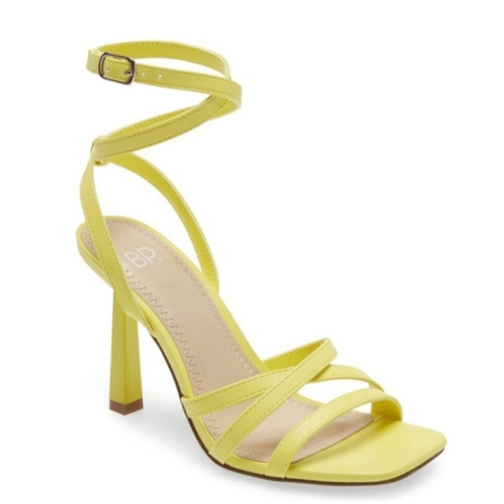 BP Yellow Strappy Shoes Size 12M New In Box 3" heel
